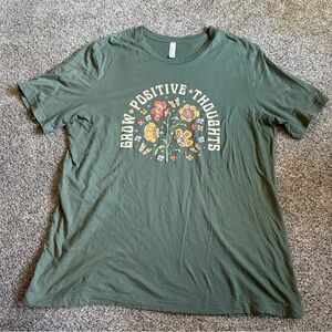 Grow Positive Thoughts graphic t-shirt in size XL